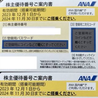 ANA株主優待券 2枚 2024年11月30日まで。(その他)