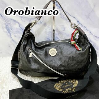 オロビアンコ(Orobianco)の良品　オロビアンコ　オールレザー　2WAY ショルダーバッグ 斜めがけ　ブラック(ショルダーバッグ)
