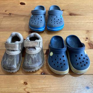 クロックス(crocs)のクロックス　キッズサイズ　3足セット　サンダル(サンダル)