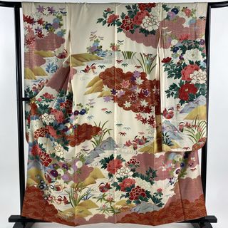 振袖 身丈158cm 裄丈62.5cm 正絹 秀品 【中古】(着物)