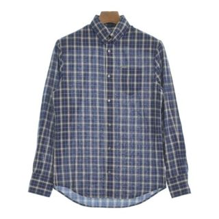 DSQUARED カジュアルシャツ 42(XS位) 白x紺x黒(チェック) 【古着】【中古】(シャツ)