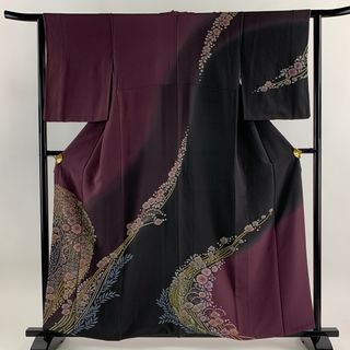 訪問着 身丈157.5cm 裄丈63cm 正絹 名品 【中古】(着物)