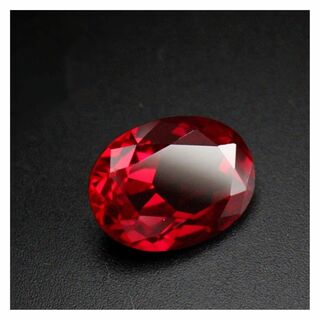 血のように赤いルビーオーバルカット宝石用原石の卵形ファセットルビー宝石複数のサイ(その他)