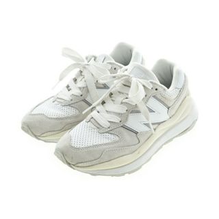 ニューバランス(New Balance)のNew Balance ニューバランス スニーカー 23cm 白xベージュ 【古着】【中古】(スニーカー)