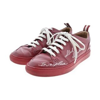 バリー(Bally)のBALLY バリー スニーカー UK7(25.5cm位) 赤 【古着】【中古】(スニーカー)