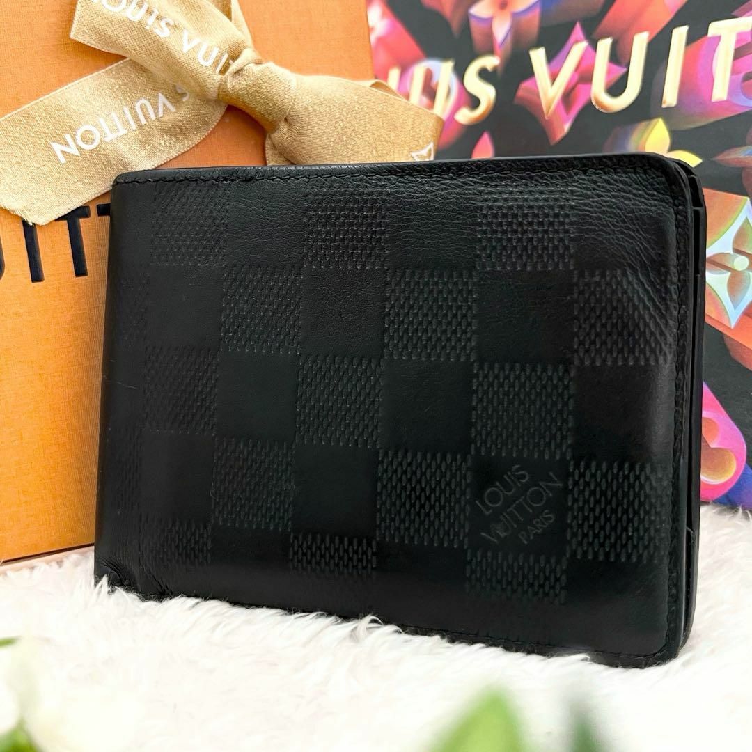 LOUIS VUITTON - 美品 ルイヴィトン ダミエアンフィニ ポルトフォイユ LOUIS VUITTON - 美品 ルイヴィトン ダミエアンフィニ ポルトフォイユ