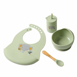 【色: グリーン】Mamimami Home ベビー食器セット ボウル スプーン(その他)