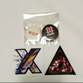HUF - 非売品【XGAMES】HUFオリジナルステッカー・缶バッチセット