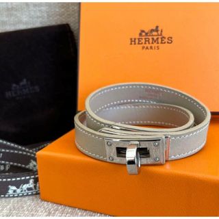 Hermes - 美品♘ HERMES ケリーレザーブレスレット ドゥブルトゥール