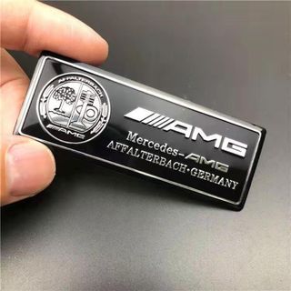 AMG メルセデスベンツ ステッカー エンブレム シルバーアルミ製 