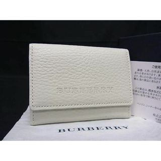 BURBERRY - ■新品■未使用■ BURBERRY バーバリー レザー コインケース コインパース 小銭入れ カード入れ レディース メンズ ホワイト系 AY2343 