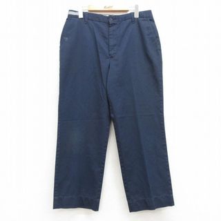 ディッキーズ(Dickies)のW34★古着 ディッキーズ Dickies ワーク パンツ メンズ タロン 紺 ネイビー 24may25 中古 ボトムス ロング(ワークパンツ/カーゴパンツ)