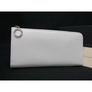 ブルガリ(BVLGARI)の■極美品■ BVLGARI ブルガリブルガリ レザー L字ファスナー 長財布 ウォレット 小銭入れ 札入れ レディース メンズ ホワイト系 AY2338 (長財布)