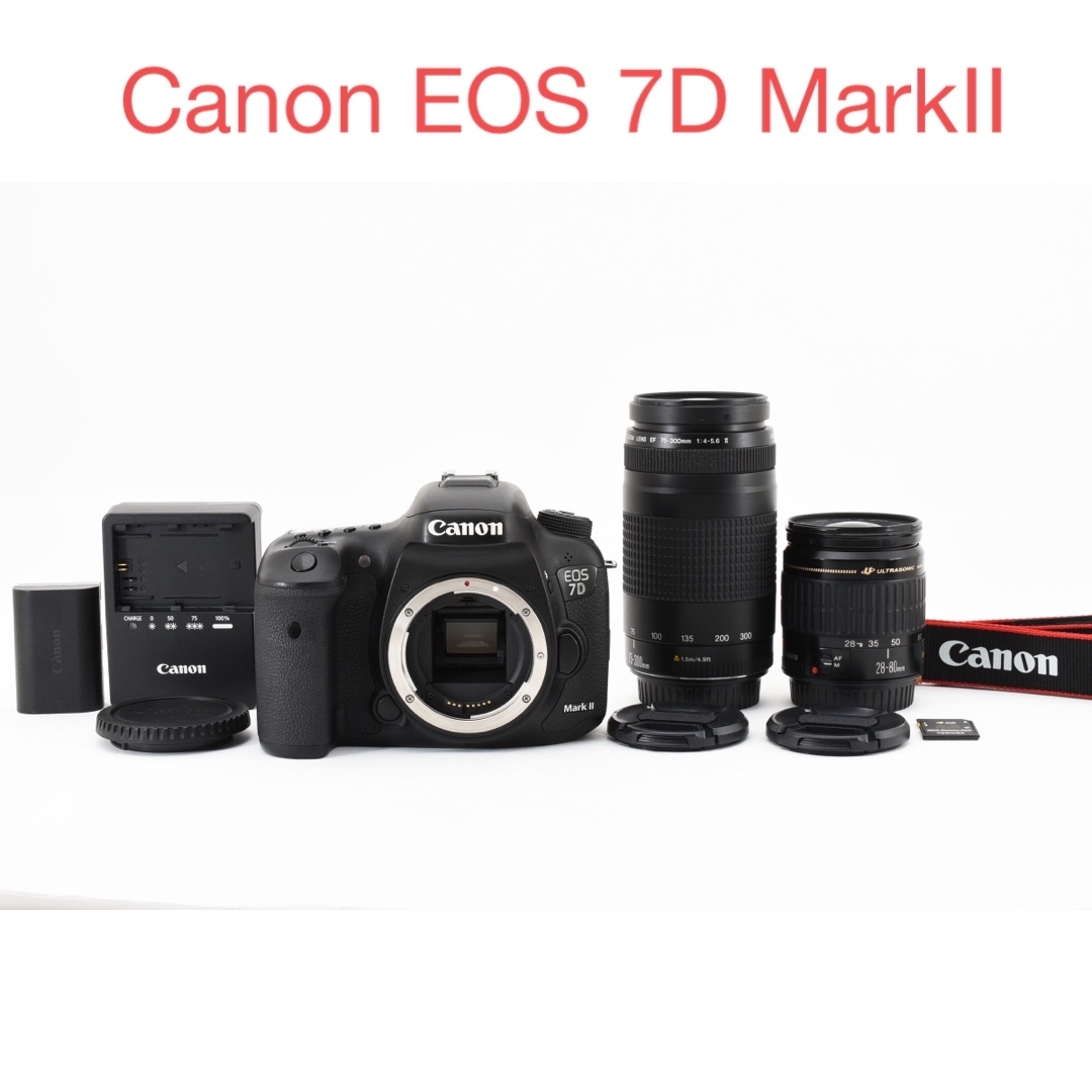 保証付き/Canon EOS 7D Mark II標準&望遠ダブルレンズセット 保証付き/Canon EOS 7D Mark II標準&望遠ダブルレンズセット