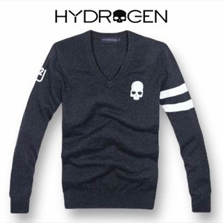 ハイドロゲン(HYDROGEN)の【送料無料】HYDROGEN ハイドロゲン Vネックニット M ブランドロゴ(ニット/セーター)