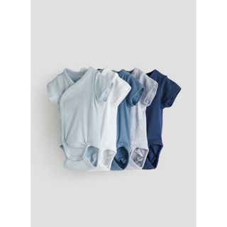 エイチアンドエム(H&M)の【新品】H&M コットンボディスーツ 5枚セット　50cm(肌着/下着)