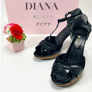 ダイアナ(DIANA)のDIANA ダイアナ オープントゥ 22cm パンプス ブラック 黒 レディース(ハイヒール/パンプス)