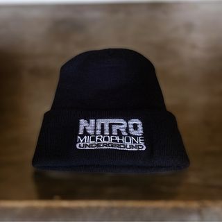 nitro microphone underground logo beanie