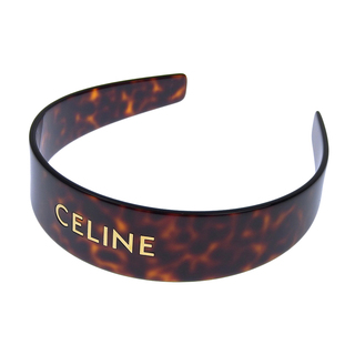 celine - セリーヌ ロゴ ヘッドバンド 46Y376CEA レディース ブラウン CELINE 【中古】 【アパレル・小物】