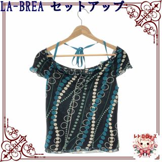 LA-BREA セットアップ 上下 シャツ 半袖 スカート 膝丈 レディース(セット/コーデ)