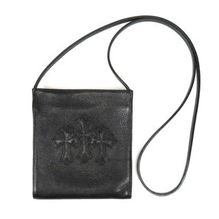 クロムハーツ(Chrome Hearts)のクロムハーツ セメタリークロス ショルダーバッグ レザー ユニセックス ブラック CHROME HEARTS 【中古】 【アパレル・小物】(ショルダーバッグ)