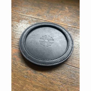 クロムハーツ(Chrome Hearts)のレア　CHROME HEARTS クロムハーツ レザー コースター ブラック 黒(小物入れ)