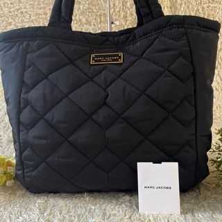 マークジェイコブス(MARC JACOBS)の【ほぼ未使用品】極美品　マークジェイコブス キルティング トートバッグ　ブラック(トートバッグ)