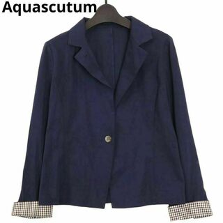 AQUA SCUTUM - Aquascutum　テーラード　紺 春 ジャケット　薄手