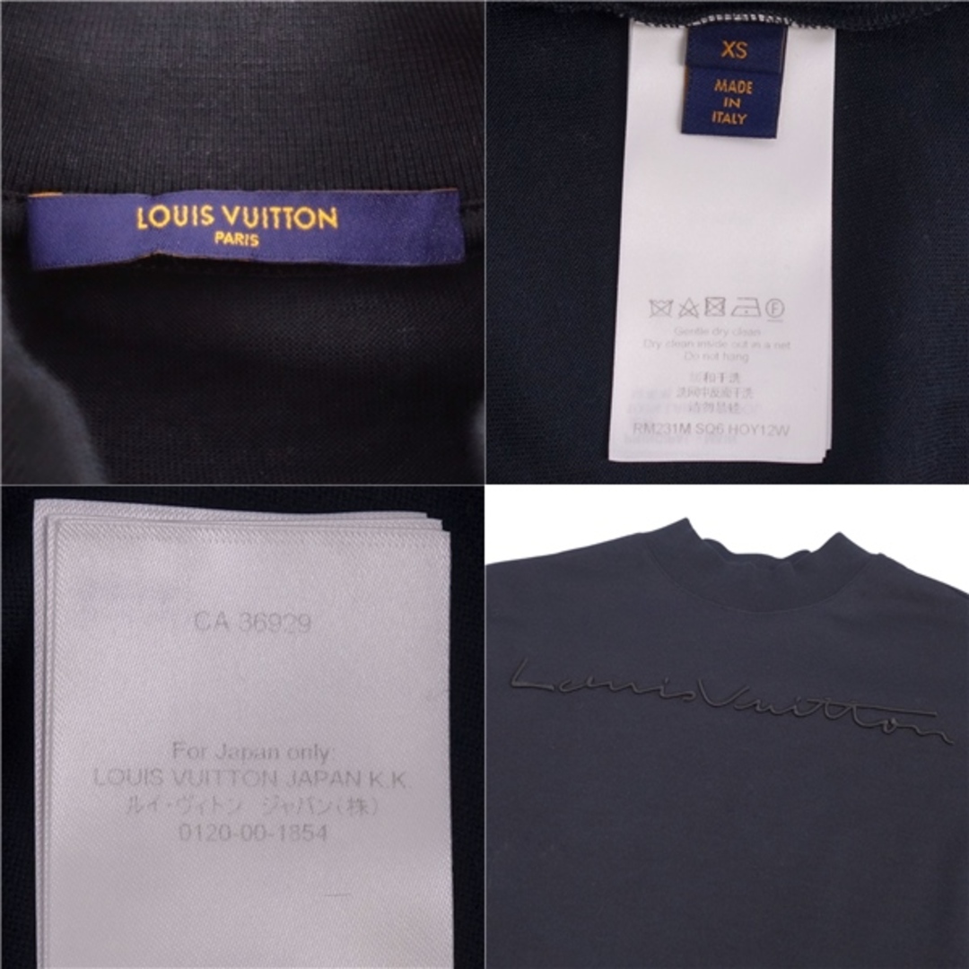 LOUIS VUITTON(ルイヴィトン)の美品 ルイヴィトン LOUIS VUITTON ニット セーター 2023年 ロングスリーブ 長袖 ロゴ刺繍 トップス メンズ XS ブラック メンズのトップス(ニット/セーター)の商品写真