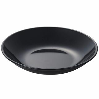 【色: 01:黒】ナガオ 割れない 黒い食器 ラウンド プレート 深皿 20cm(食器)