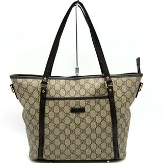 グッチ(Gucci)のグッチ ショルダーバッグ トートバッグ ワンショルダー 肩掛け ブラウン GGスプリーム 388929 GUCCI【中古】(ショルダーバッグ)