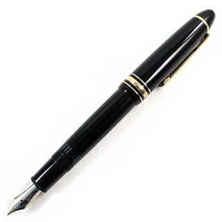 モンブラン(MONTBLANC)の美品○MONTBLANC モンブラン マイスターシュテュック No.146 ペン先K14 Mニブ ロゴ刻印 ホワイトスター 万年筆 ブラック ゴールド ドイツ製(ペン/マーカー)