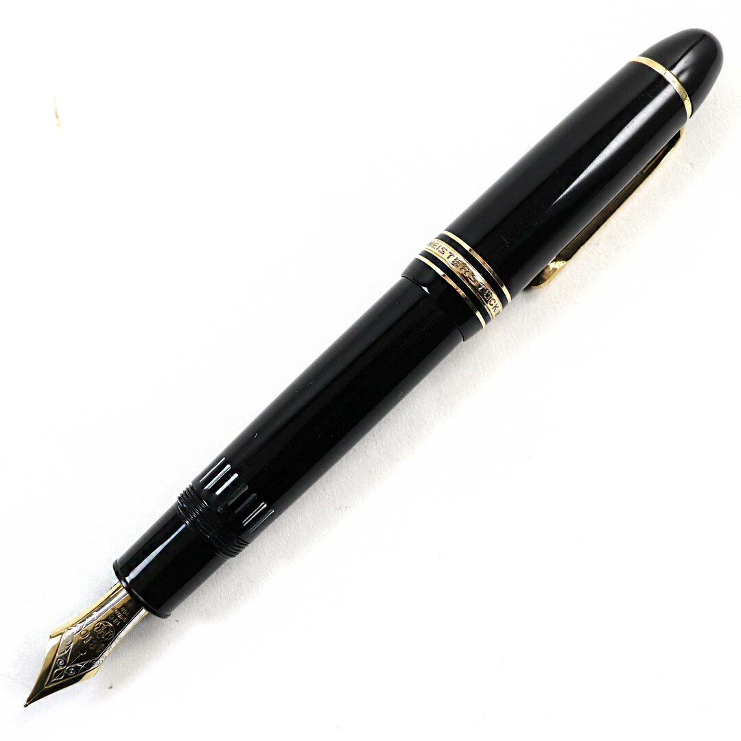 MONTBLANC - 美品○MONTBLANC モンブラン マイスターシュテュック No.149 ペン先18K ロゴ刻印 ホワイトスター 万年筆 ブラック ゴールド ドイツ製