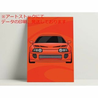 mz ポスター A3 (A4も可) オレンジ トヨタ スープラ ポスター - 日(印刷物)