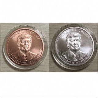 複数枚割引あり　トランプ大統領　銀貨銅貨　1オンス　99.9 セット