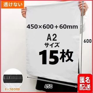 LDPE宅配袋 宅配ビニール袋 強力テープ付き 透けない 梱包資材 a2 A2(オフィス用品一般)