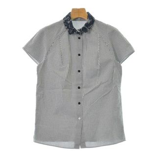 カルヴェン(CARVEN)のCARVEN カルヴェン カジュアルシャツ 36(S位) 黒x白(チェック) 【古着】【中古】(シャツ/ブラウス(長袖/七分))