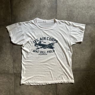 VINTAGE - 80s USAAC tシャツM ホワイト パキスタン製 ミリタリー