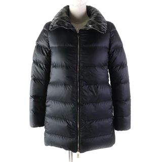 モンクレール(MONCLER)の美品★MONCLER モンクレール ALIMEDE アリメーデ リバーシブル ZIP UP ダウンコート ブラック レオパード 00 ブルガリア製 正規品 レディース(ダウンコート)