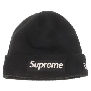 シュプリーム(Supreme)のSUPREME シュプリーム 18AW×NEW ERA Box Logo Beanie ニューエラ ボックスロゴビーニー ニットキャップ 帽子 ブラック(ニット帽/ビーニー)