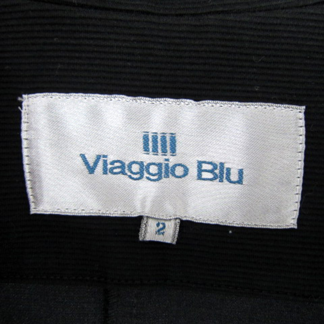 VIAGGIO BLU(ビアッジョブルー)のビアッジョブルー テーラードジャケット シングルボタン 無地 2 ブラック レディースのジャケット/アウター(その他)の商品写真