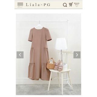 リアラバイピージー(Liala×PG)のLiala &PG フリルワンピース　現行品(ロングワンピース/マキシワンピース)