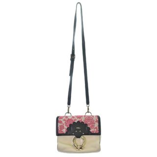 フルラ(Furla)のFURLA フルラ ショルダーバッグ - オフホワイトx黒xピンク 【古着】【中古】(ショルダーバッグ)