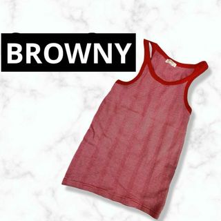 ブラウニー(BROWNY)の美品＊browny 赤 タンクトップ トップス インナー レディース M(タンクトップ)