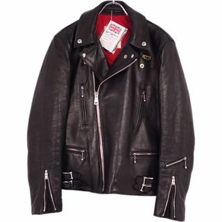 ルイスレザー(Lewis Leathers)の美品 ルイスレザー Lewis Leathers ジャケット 391 LIGHTNING ライトニング レザージャケット ダブルライダース シープスキン アウター メンズ 42(XL相当) ブラック(レザージャケット)