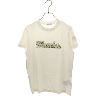 モンクレール(MONCLER)のMONCLER モンクレール MAGLIA MANICHE CORTE SS フロントロゴプリント 半袖Tシャツ ホワイト I20938C00011 829HP(Tシャツ/カットソー(半袖/袖なし))