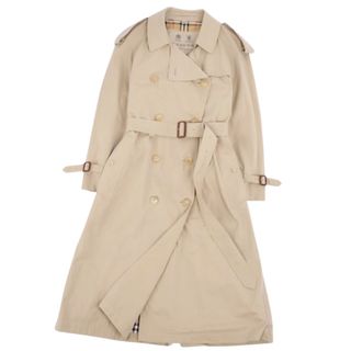 バーバリー(BURBERRY)の美品 バーバリー BURBERRY THE WESTMINSTER LONG ウエストミンスター トレンチコート  英国製 レディース UK8 ベージュ(トレンチコート)