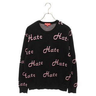 SUPREME シュプリーム 13AW Hate Sweater ハートレタリングクルーネックニットセーター ブラック