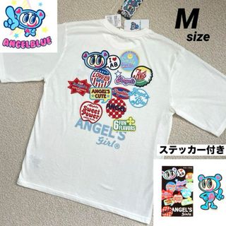 エンジェルブルー(angelblue)の新品★エンジェルブルー バックプリント 半袖Tシャツ 白 Mサイズ(Tシャツ(半袖/袖なし))