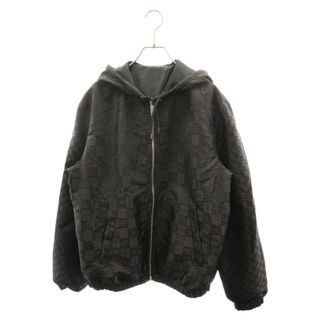 ジバンシィ(GIVENCHY)のGIVENCHY ジバンシィ 総柄ラバーロゴパッチリバーシブルフーディブルゾン BM00CP123A ブラック(ブルゾン)